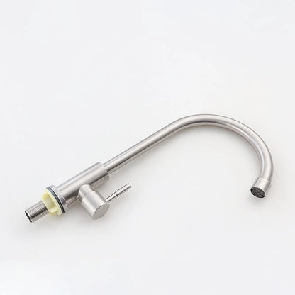 Single cold stainless steel kitchen faucet, sink, vegetable washbasin, rotating faucet
