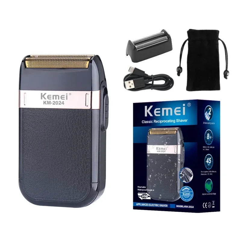 Kemei Hair Clipper Km-809A Km-2299 Km-2024 UBS Rechargeable Cordless Beard Trimmer Powerful Electric Hair Clippers for Men