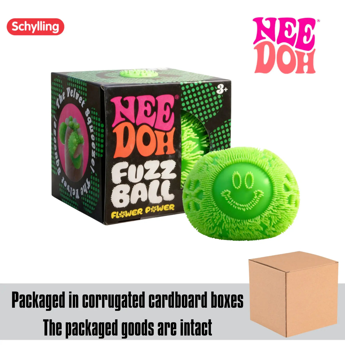 NeeDoh Fuzz Ball Blind Box Series Desktop Ornament Stress Relief Toys Suitable For People Under Pressure Fun Soft Stress Ball