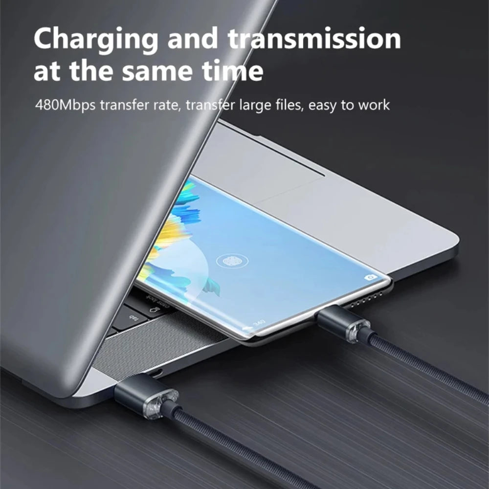 NNBILI 120W 6A Fast Charge USB Type C Quick Charge Cable For Samsung S23 Xiaomi 14 Huawei Phone Fast Charging Cable Data Cables