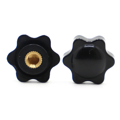 M4 M5 M6 M8 M10 Black Plum Bakelite Hand Tighten Nuts Handle Thread Star Mechanical Thumb Nuts Clamping Knob Manual Nuts