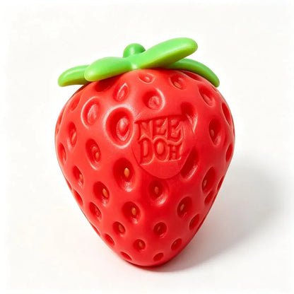 Groovy Nee Doh Schylling Fruit Stress Ball, Elastic Soft Squishy Fidget Toy, Banana Strawberry Orange Squeeze Sensory Toy