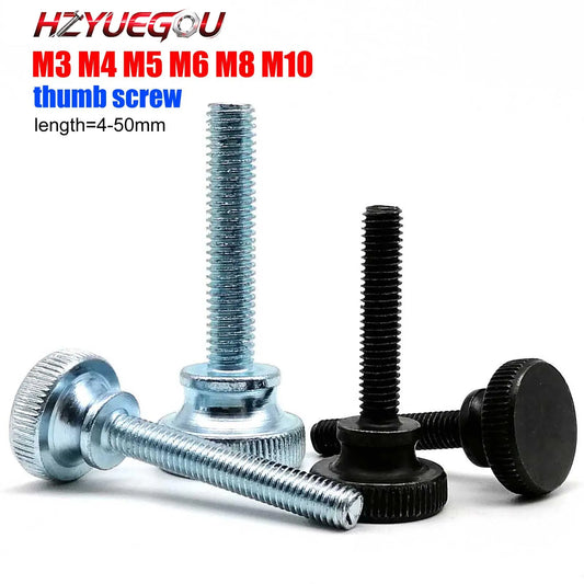 HZYUEGOU M3 M4 M5 M6 M8 M10 DIN464 GB834 Knurl High Step Head Hand Tighten Thumb Screw Curtain Wall Glass Lock Thumbscrew Adjust