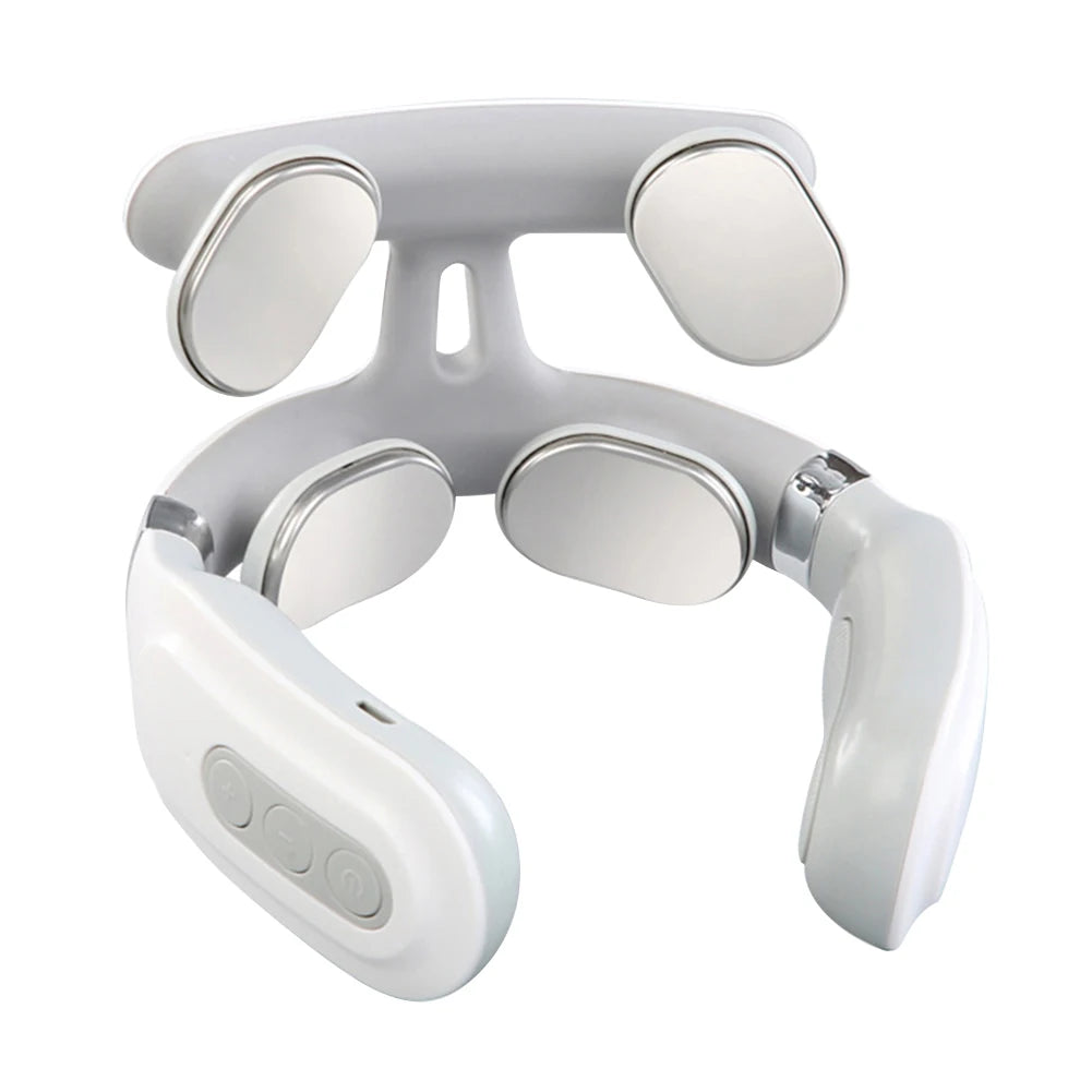 Cervical Massager 16 Modes USB Smart Pulse Heating 4 Neck Massager for Neck Tension Neck Massager Vibrator Heating Massager