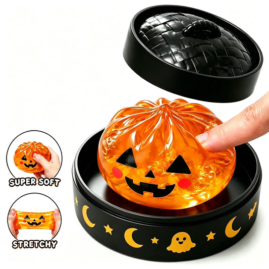 New Halloween Dumpling Squeeze Squishy Toy, Cute Slow Rising Squeeze Stress Relief Sensory Toy, Soft Kawaii Halloween Fidget Toy
