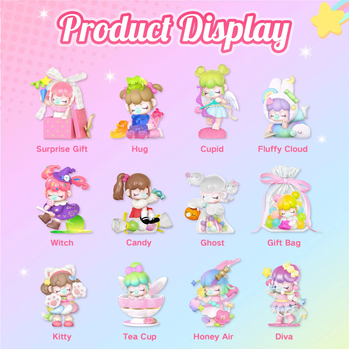 Rolife Nanci Blind Box Nanci's Sweet Time Action Figure Collectible Doll Toys Surprise Box for Kids Friends Adults