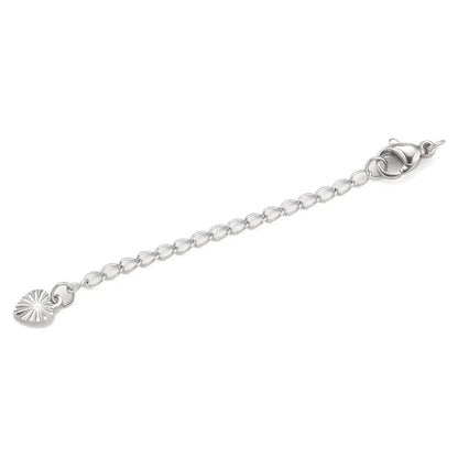 10pcs Stainless Steel Extension Extended Tail Chains With Lobster Clasps For Bracelet Necklace DIY Jewelry Making Supplies