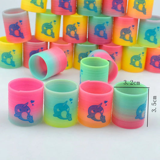 12/240pcs Mini Rainbow Magic Springs Toys Children Birthday Party Favor Giveaway Gifts Souvenir Kindergarten Guest Pinata Filler