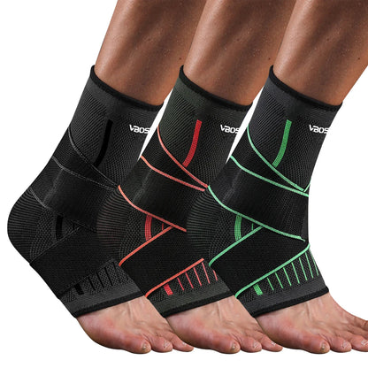 Adjustable Elastic Ankle Brace Compression Sleeve Foot Support Stabilizer for Plantar Fasciitis Achilles Tendonitis Sports Sock