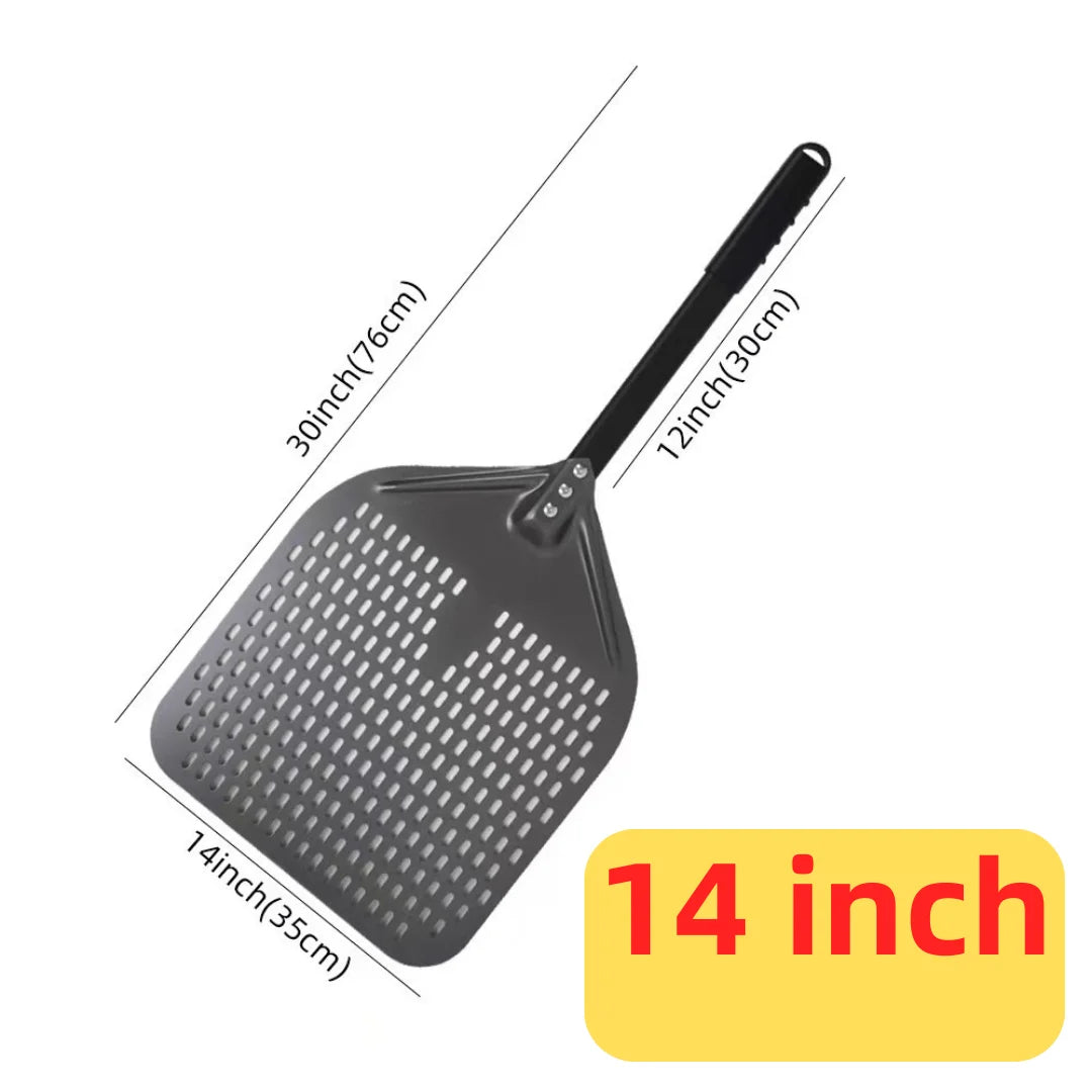 6&12 13 14  Inch Aluminum Pizza Peel Bread Paddle Pizza Oven Turning Peel Hard  Anodized Pizza  Baking Kitchen Tool Spatula