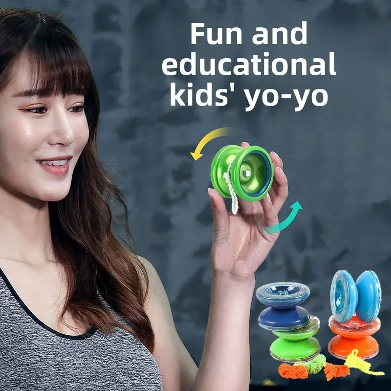 Yo Yo Toy Beginner Yoyo Skill Training Toy Hand Eye Coordination Educational Game Outdoor Play Birthday Gift for Boys Girls