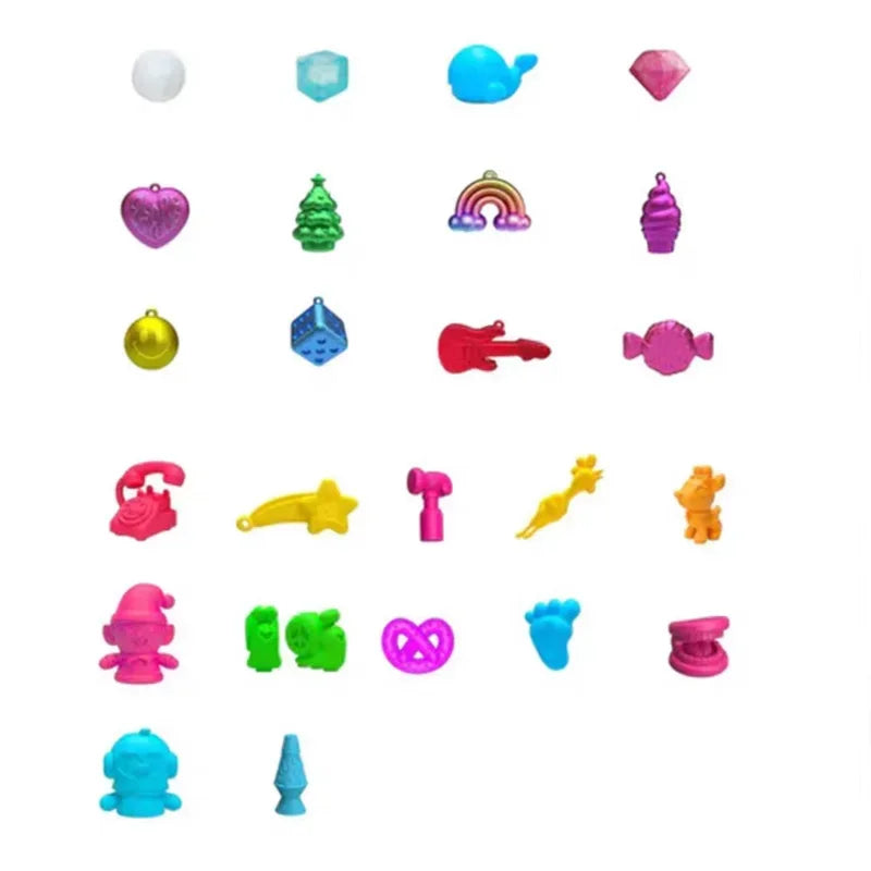 2026 NeeDoh Advent Calendar 24Pcs 3D PVC Fidget Doll Christmas Countdown Calendar Surprise New Year Gift