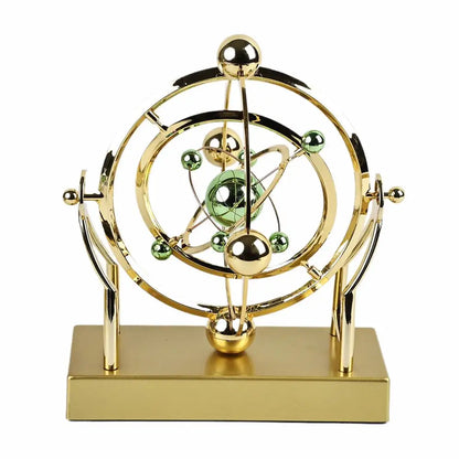 Celestial Orbit Pendulum Perpetual Motion Machine, Kinetic Art Desk Decor, Astronomy Model for Home Office, Rotating Sculpture