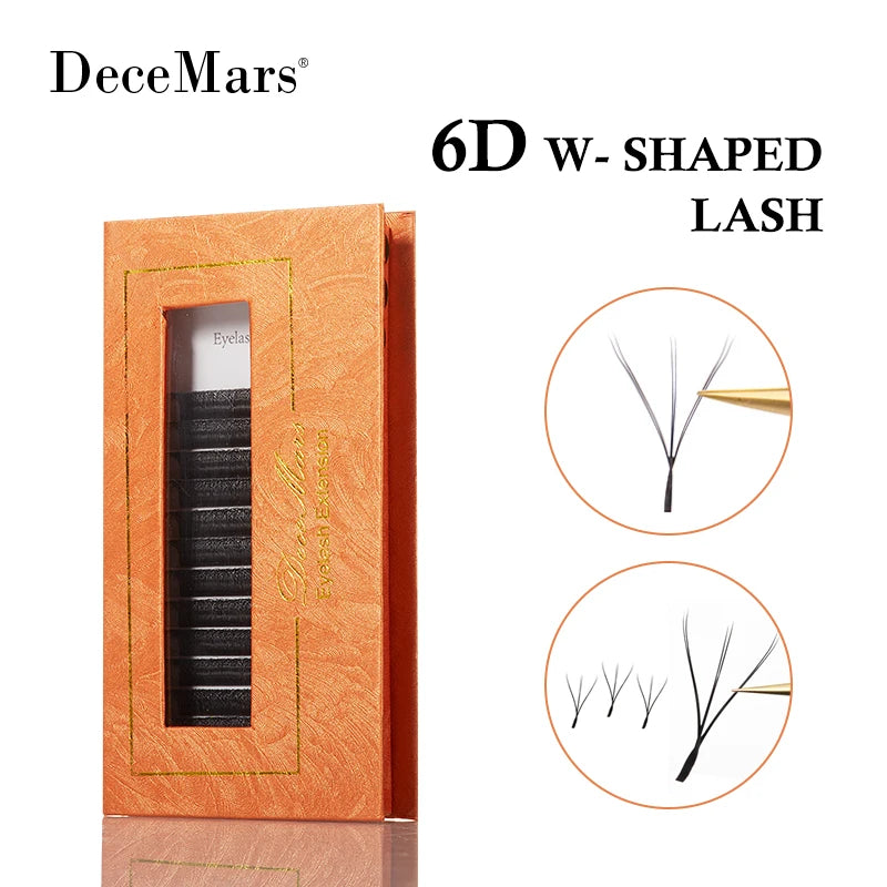 DeceMars 6D-W Shaped Eyelash Extension (12line/Tray)