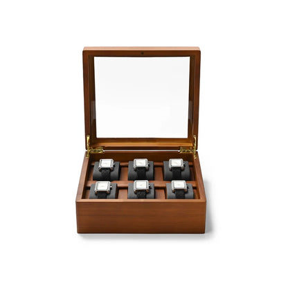 Oirlv 10 Grids Watch Box Wooden Jewelry Box Watch Organizer Case Men Women Mechanical Watchs Storage Case Wristwatch Display Box