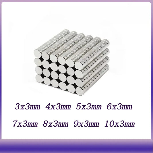 6x3 mm Disc Bulk Sheet Neodymium Magnet 5x3mm Small Round Powerful Magnets 7x3mm Rare Earth Ma 8*3mm 9*3mm 10*3mm 4*3mm 3*3mm