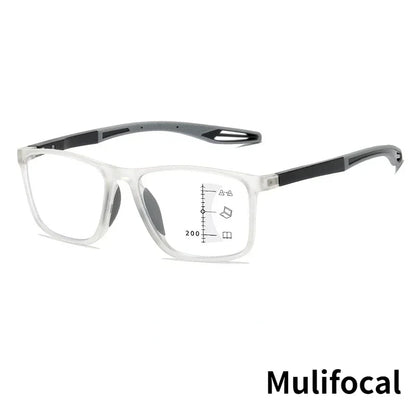TR90 Anti-blue Light Multifocal Reading Glasses Men Women Progressive Near Far Eyewear Ultralight Sports Farsight Eyeglasses