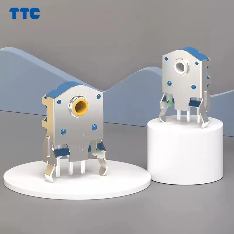 TTC Dustproof Decoder 7/8/9/10/11/12/13/14/15/16mm Rotary Mouse Scroll Gold Silver Wheel Encoder 1.74mm Hole 20-40g For PC Mouse