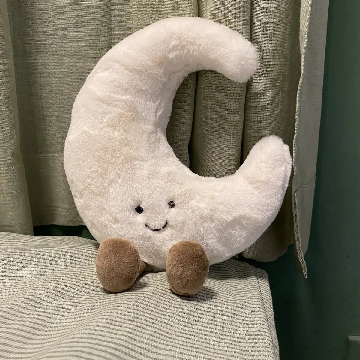Deer INS Moon And Sun Plush Doll Stuffed Cartoon Cuddly Kawaii Sky Pillow with Legs Sitting Decor Pillow For Bedroom Sofa Chair