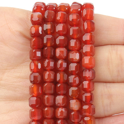 Faceted Natural Tourmaline 5mm Square Cube Shape Beads for Jewelry Making Diy Bracelet Necklace Beading Accessories
