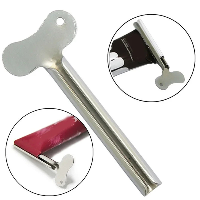 Stainless Steel Toothpaste Tube Squeezers Metal Key Toothpaste Squeezers for Bathroom Hair Dye Cosmetic Tubes Squeezer