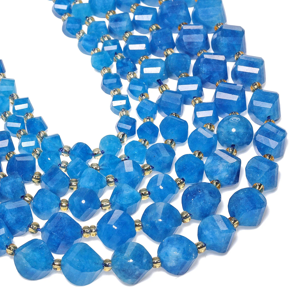 Natural Coffee Stripe Agate Stone Beads 6-10mm Faceted Twist Shape Beads Loose Spacer Beads for Jewelry Making Diy Accessories