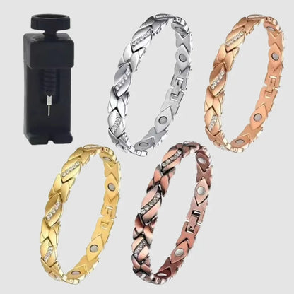 Adjustable Diamond Studded Magnetic Bracelet in Cross-border Popular Accessories of Antique Red Couple Jewelry