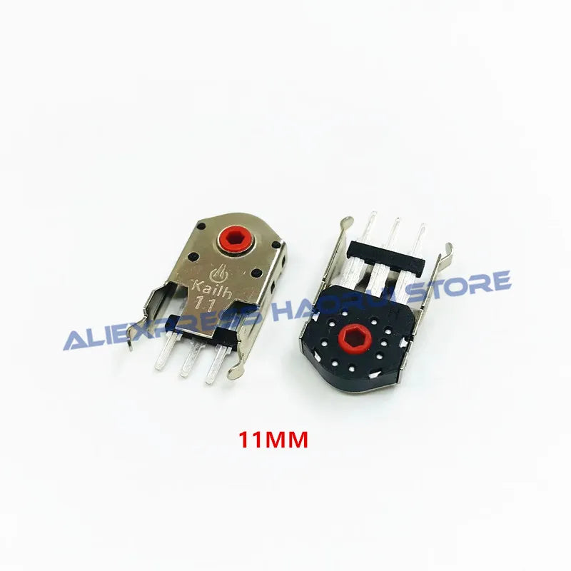 Kailh Decoder 5/7/8/9/10/11mm Red Core Rotary Mouse Scroll Wheel Encoder 1.74mm hole 20-40g force for PC Mouse alps encoder