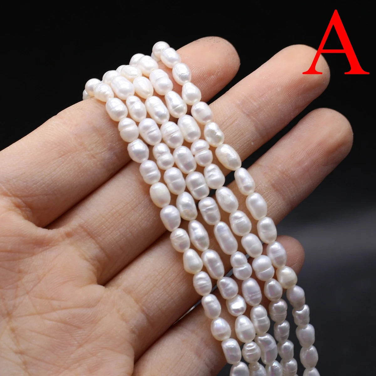 Natural Freshwater Pearl Beads Rice shape Loose isolation Beads For jewelry making DIY necklace bracelet accessories Size1.8-2mm