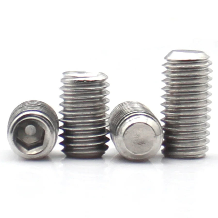 2-10pcs M1.6 M2 M3 M4 M5 M6 M8 M10 304 Stainless Steel Headless Hexagon Socket Cup Point Grub Screw Hex Socket Set Screws