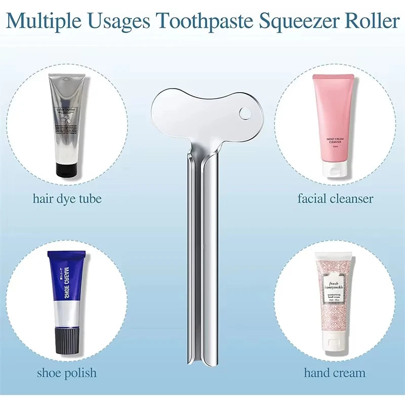 Stainless Steel Toothpaste Tube Squeezers Metal Key Toothpaste Squeezers for Bathroom Hair Dye Cosmetic Tubes Squeezer