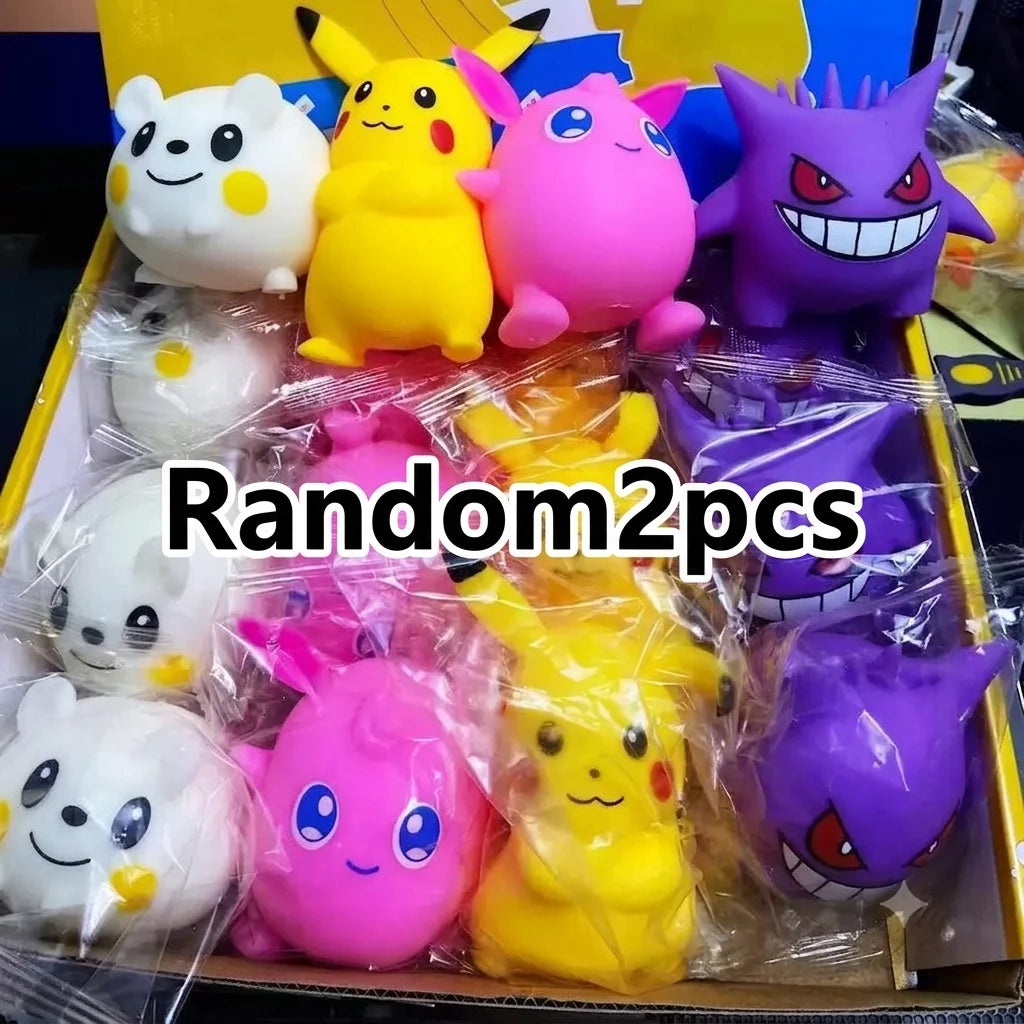 Cute Pokemon Cartoon Pikachu Squeeze Rebound Pinch Music Suitable for Fans to Relieve Stress Knead Figurines Party Gift