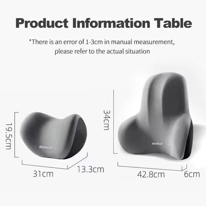 Car Neck Pillow Memory Foam Protective Lumbar Back Support Breathable Car Headrest Cushion Relieve Stress Car Seat Pillow