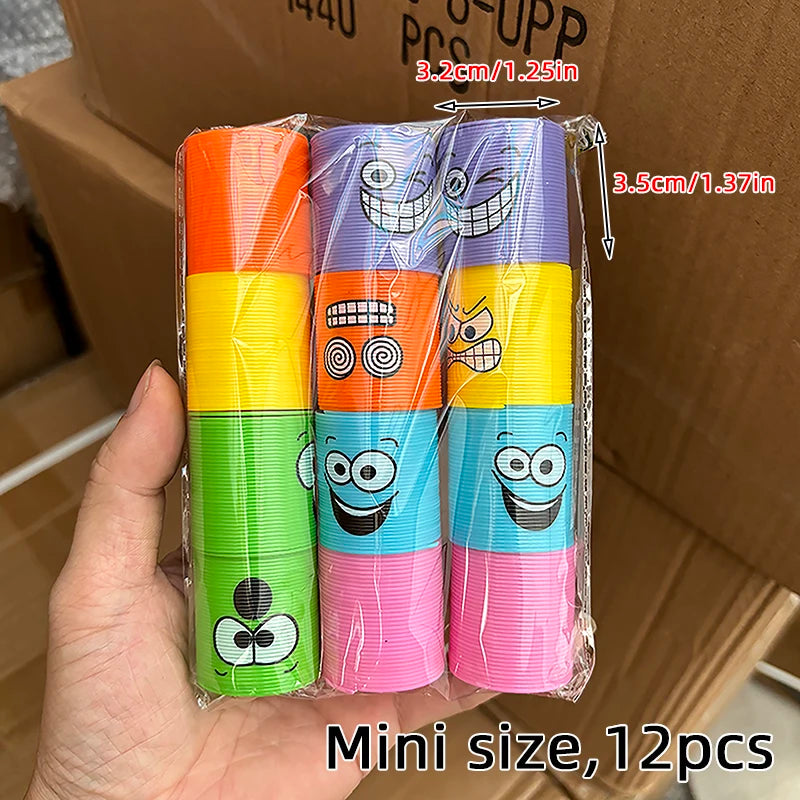12/240pcs Mini Rainbow Magic Springs Toys Children Birthday Party Favor Giveaway Gifts Souvenir Kindergarten Guest Pinata Filler