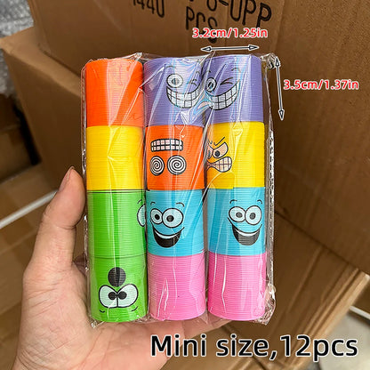 12/240pcs Mini Rainbow Magic Springs Toys Children Birthday Party Favor Giveaway Gifts Souvenir Kindergarten Guest Pinata Filler