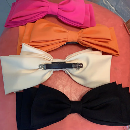 High Quality Hair Clip Hair Bows Girl Women Solid Pink Black Multi Layer Hair Pin Korean Fashion Pinches for Hair Accessories