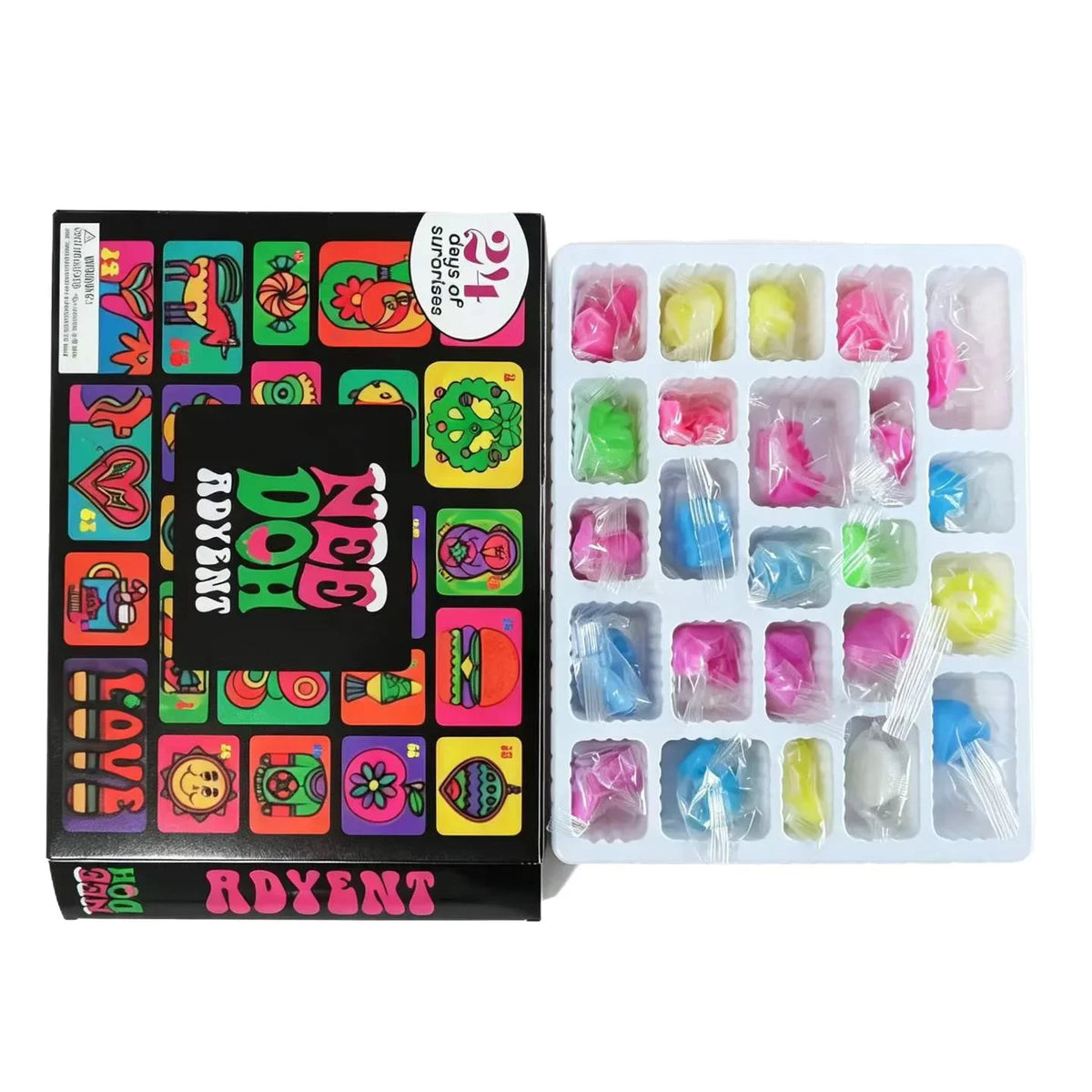 2026 NeeDoh Advent Calendar 3D PVC FidgetChristmas Countdown Calendar Surprise Box Stress Relief Toy New Year Holiday adult toys