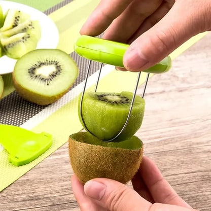 Kiwi Cutter Peeler Slicer – Multifunctional Stainless Steel Fruit Scooper, Fast Kitchen Gadget for Easy Kiwi Prep
