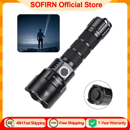 Sofirn C8G Powerful 21700 LED Tactical Flashlight SST40 2000lm 18650 Recharge Battery Torch with ATR 2 Groups Ramping Indicator