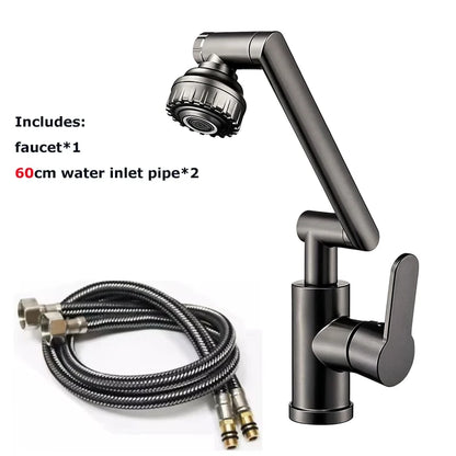 Dual Mode Universal Rotating Faucet Robotic Arm Wash Basin Kitchen Bathroom Hot and Cold Household Basin Wash Basin Sink