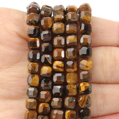 Faceted Natural Tourmaline 5mm Square Cube Shape Beads for Jewelry Making Diy Bracelet Necklace Beading Accessories