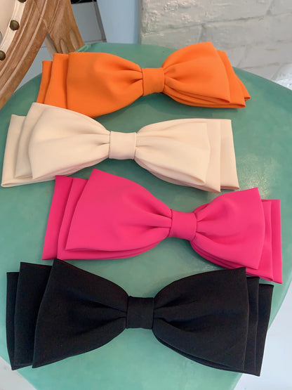 High Quality Hair Clip Hair Bows Girl Women Solid Pink Black Multi Layer Hair Pin Korean Fashion Pinches for Hair Accessories