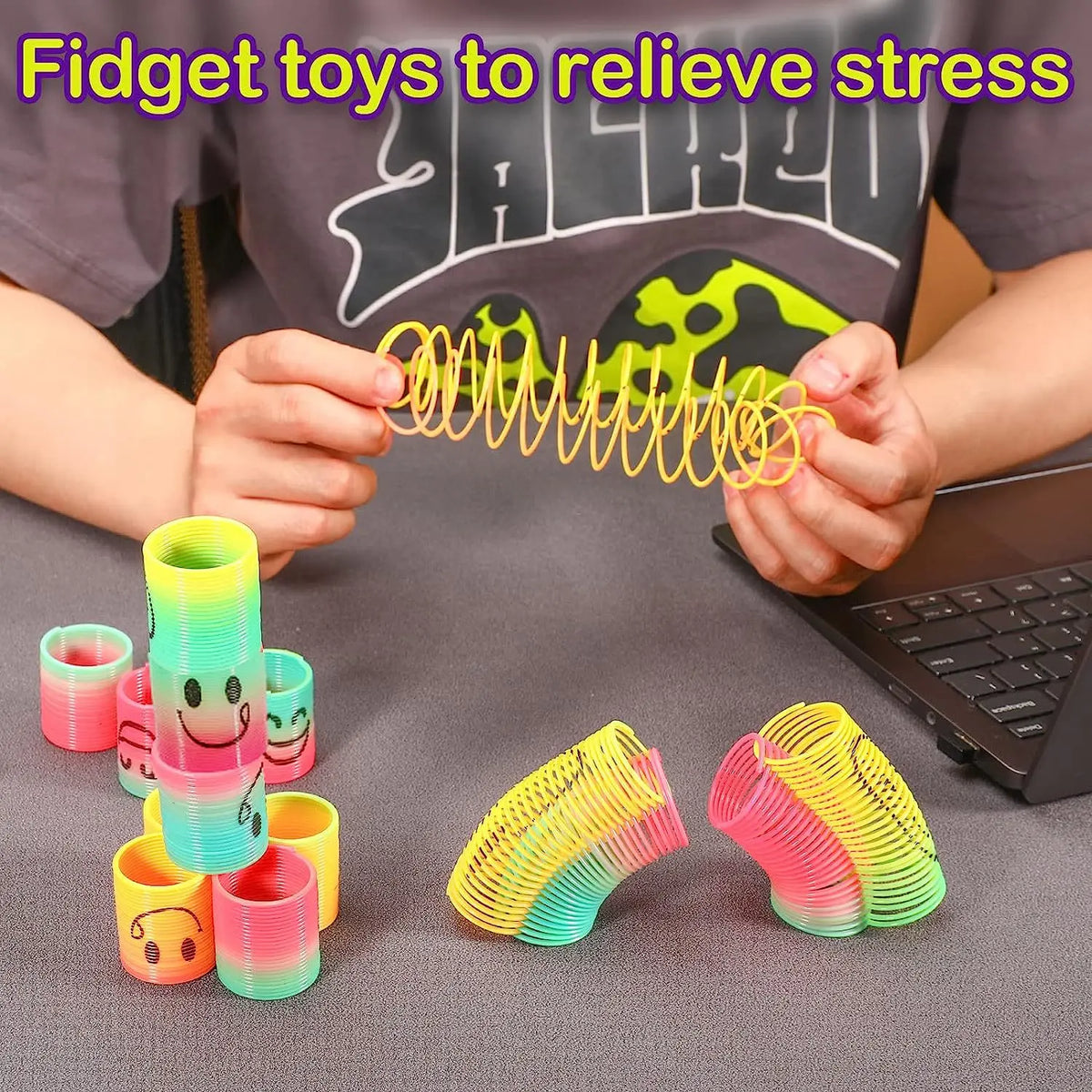 12/240pcs Mini Rainbow Magic Springs Toys Children Birthday Party Favor Giveaway Gifts Souvenir Kindergarten Guest Pinata Filler