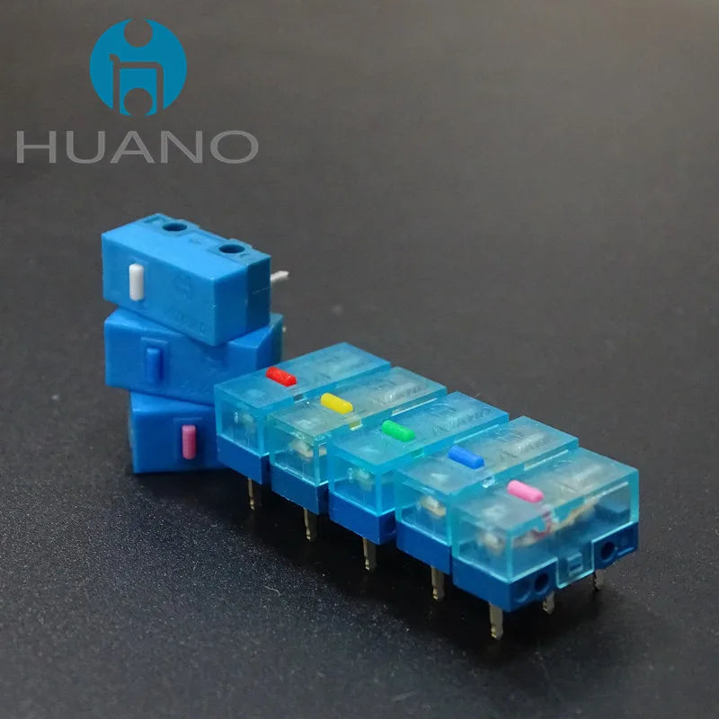 2Pcs New product HUANO Black Blue Transparent Shell Mute Mouse Micro Switch 10M 30M 60M 80M 100 million Mouse maintenance button