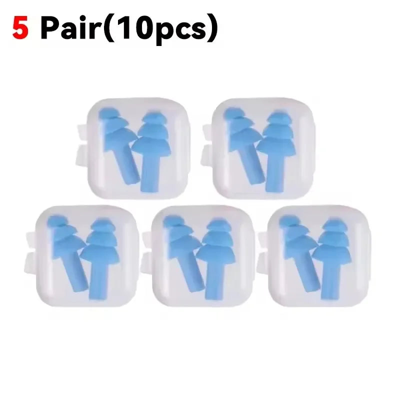 25/1Pair Ear Plugs Sleeping Noise Cancelling Reusable Silicone Sound Block Earplugs Summer Waterproof Swimming Ear Plug With Box