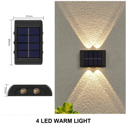 1-10PCs Solar Wall Lights Outdoor Waterproof Solar Lights LED Lighting For Home Garden Yard Fence Decor Lamps