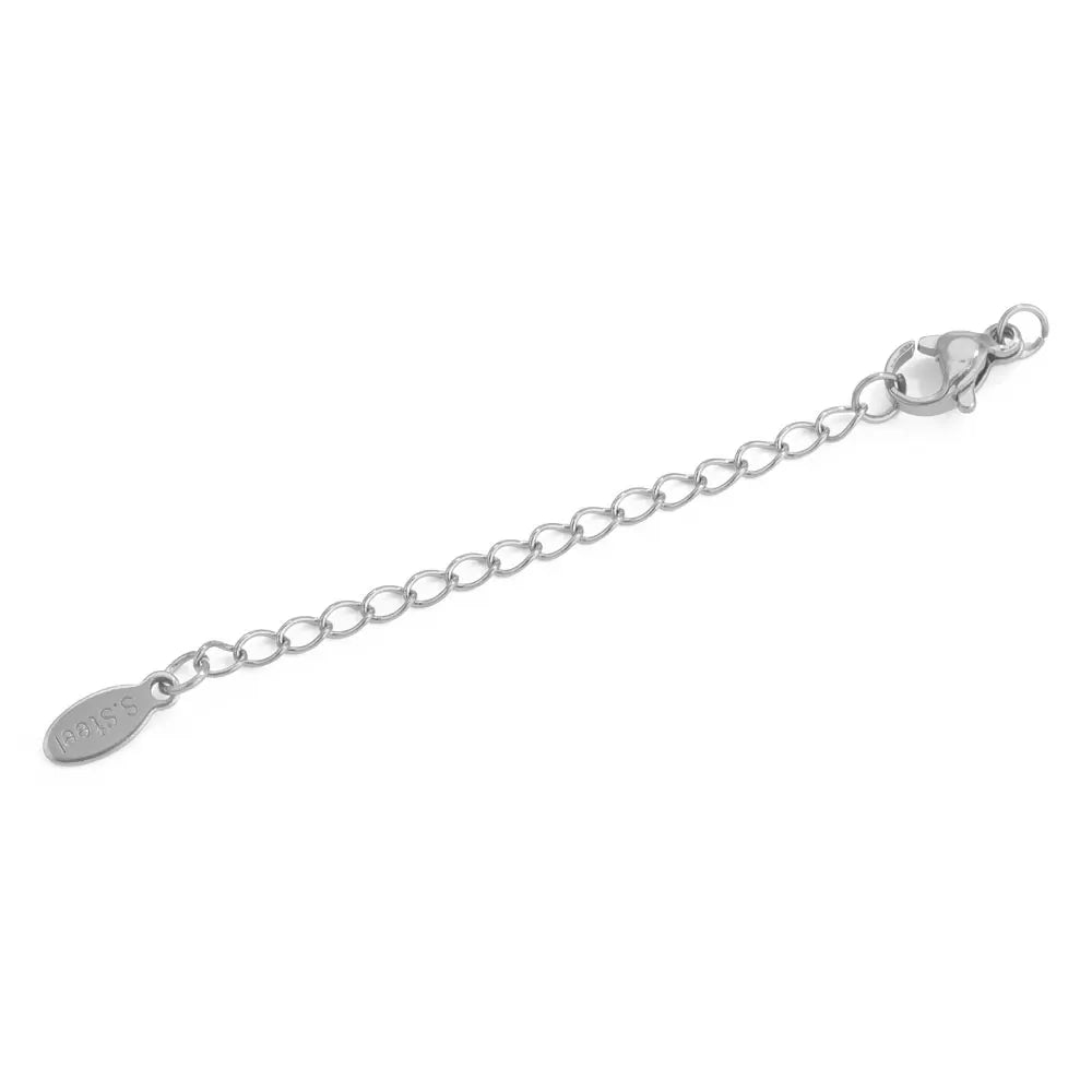 10pcs Stainless Steel Extension Extended Tail Chains With Lobster Clasps For Bracelet Necklace DIY Jewelry Making Supplies