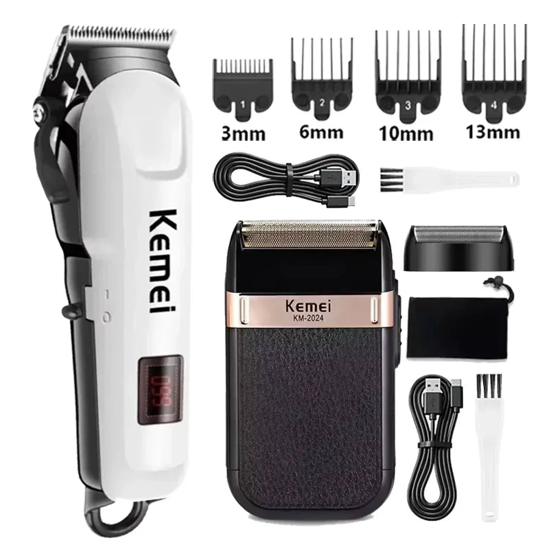 Kemei Hair Clipper Km-809A Km-2299 Km-2024 UBS Rechargeable Cordless Beard Trimmer Powerful Electric Hair Clippers for Men