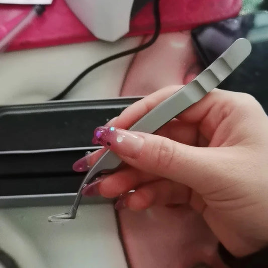 High Precision Eyelash Tweezers Beauty Eyelash Professional Grafting Eyelash High-Precision Flowering Tweezers