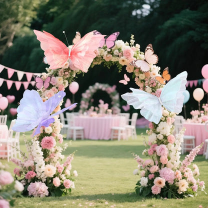 50cm Simulation Butterfly 3D Outdoor Shopping Mall Wedding Festival Decoration Hollow Large Hanging Gauze Big Fake Butterfly